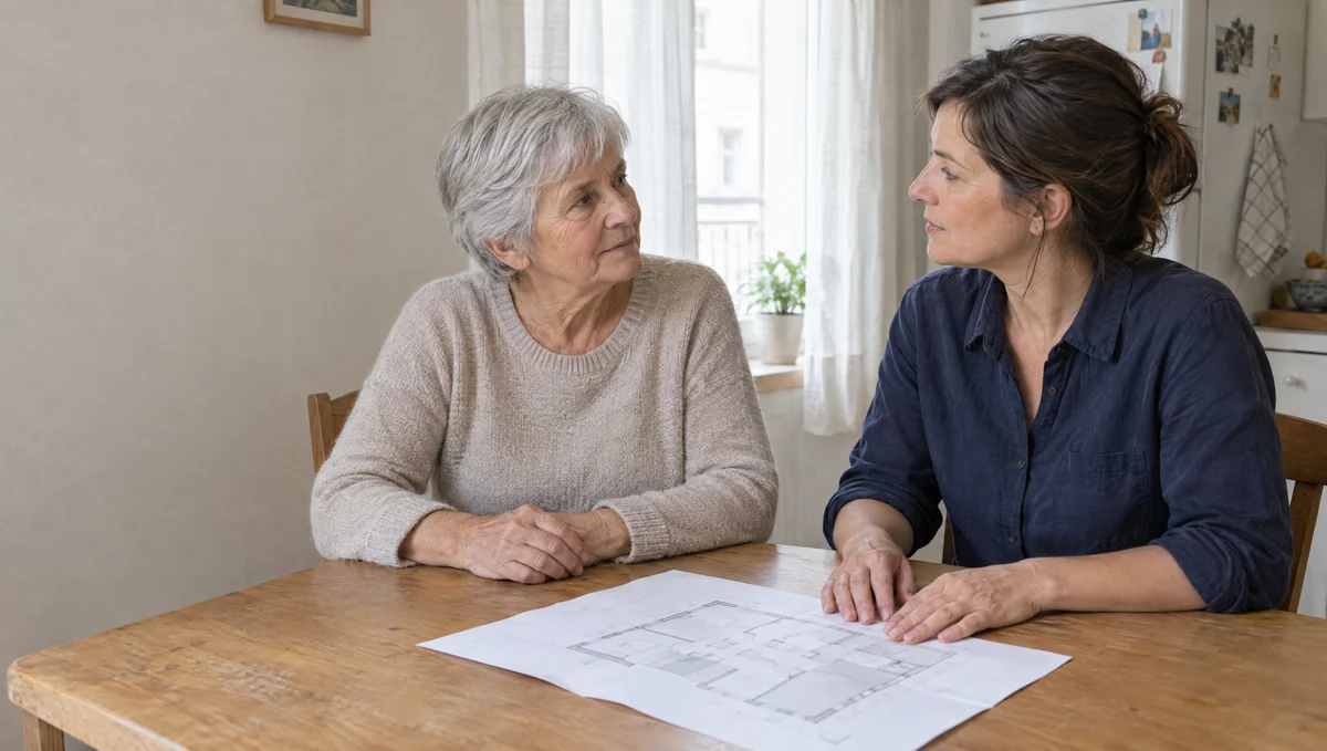 Illustration d’un échange autour d’un projet d’adaptation du logement